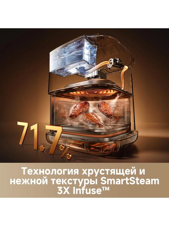 Aerogril Dreame AF30 7l, 2300W 12 dastur, yog‘siz friturnitsa, qovurish va pishirish uchun