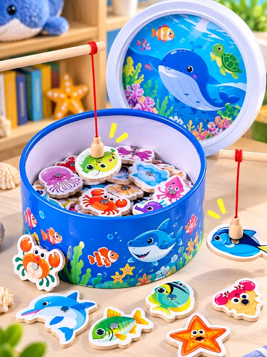 Детские игрушки, развивающие игрушки, игрушка для рыбалки, игрушка с рыбками 