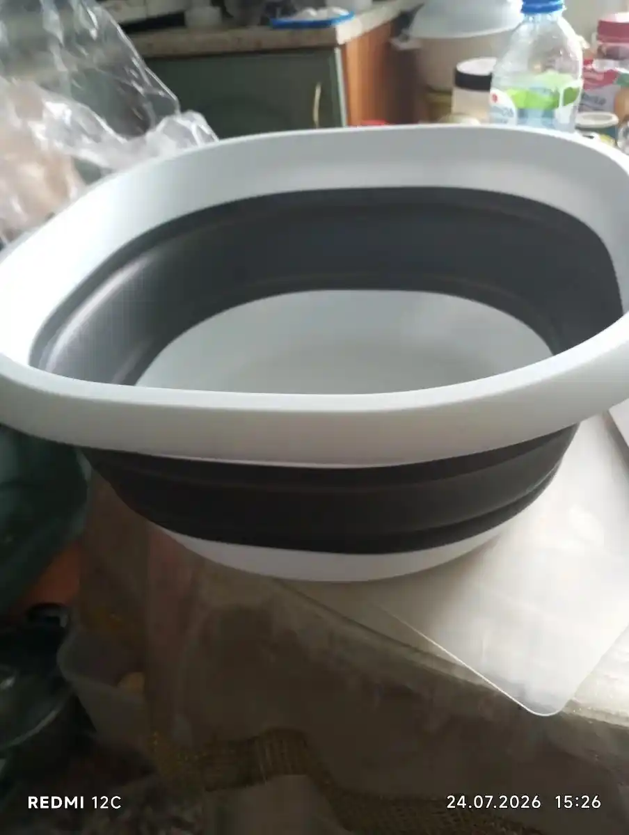 Yig‘iladigan plastik chelak,cho'mich va tog‘ora, silikon
