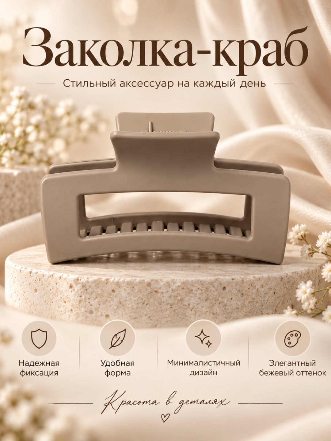 Soch uchun krabik-zakolka - 