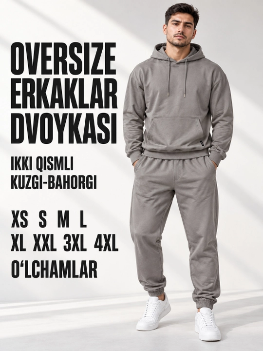 Erkaklar to‘plami, ikki baho, kundalik kiyim, bahor-yoz, kuz, sidirg‘a