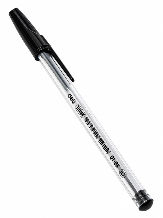 Deli Q1-BK (chr) 0,7 mm sharikli ruchkasi 12 dona - 