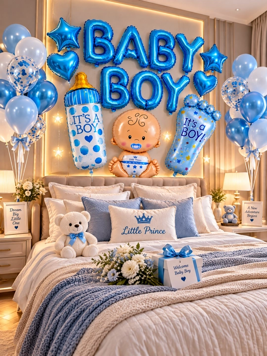 Набор воздушных шаров Baby Girl и Baby Boy для новорождённых