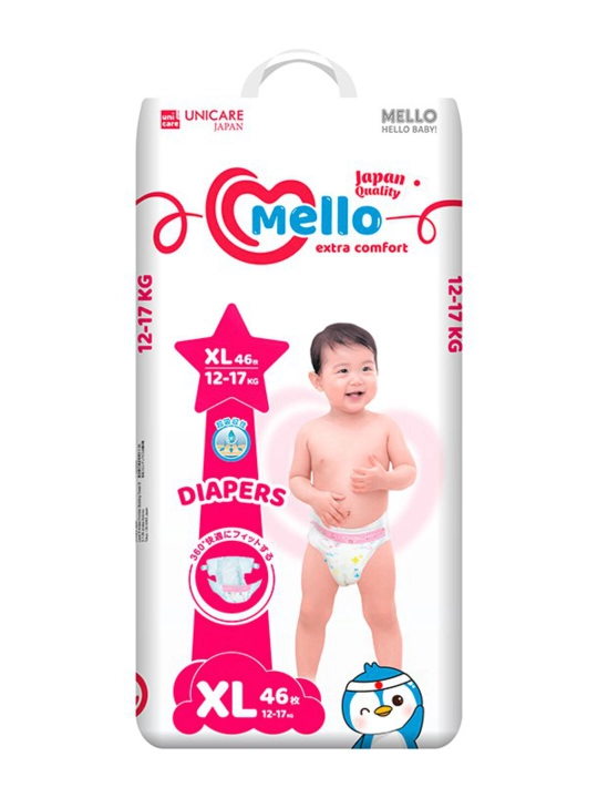 Chaqaloqlar uchun tagliklar MELLO, XL 12 - 17 кг, 46 dona - 