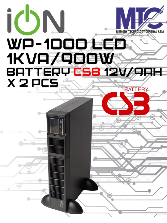 ION WP 1000VA / 900W uzluksiz quvvat manbai (UPS) Sof sinus to'lqinli onlayn UPS