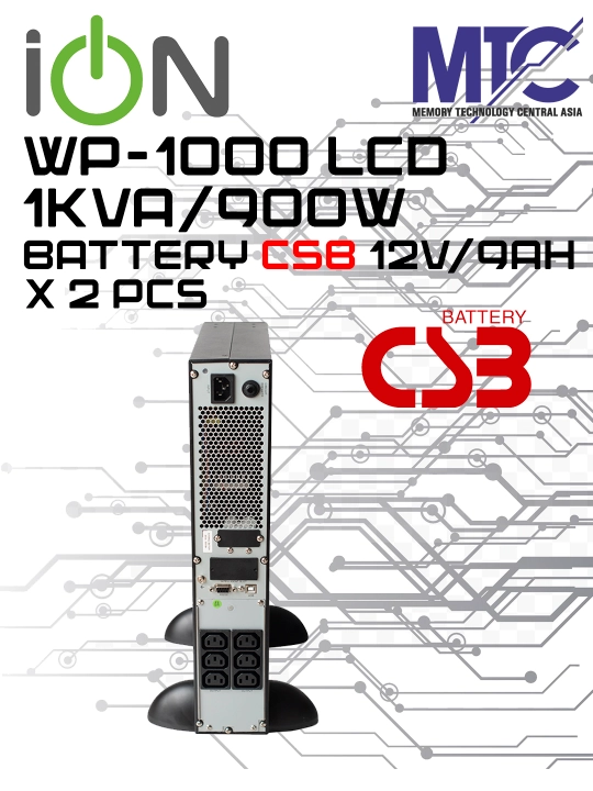 ION WP 1000VA / 900W uzluksiz quvvat manbai (UPS) Sof sinus to'lqinli onlayn UPS
