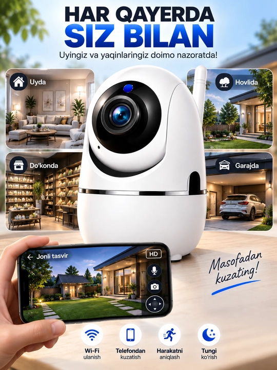 Умная Wi-Fi камера, камеры видеонаблюдения, камера 360