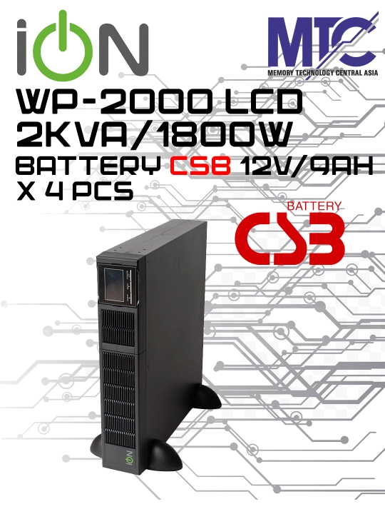 ION WP 2000 VA / 1800 W uzluksiz quvvat manbai (UPS) Sof sinus to'lqinli onlayn UPS - 