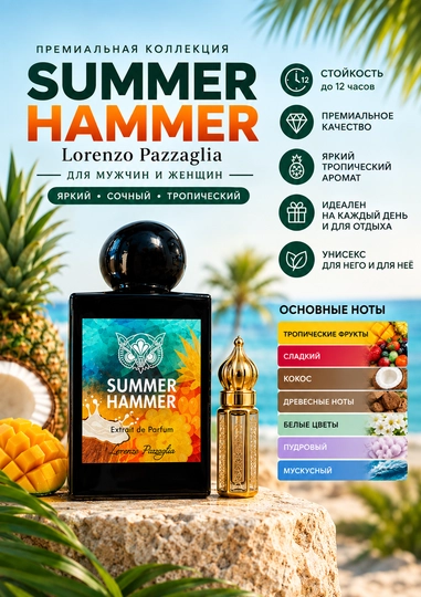 Mushkambar Summer Hammer, 3 ml - erkaklar va ayollar uchun mushkambar - 