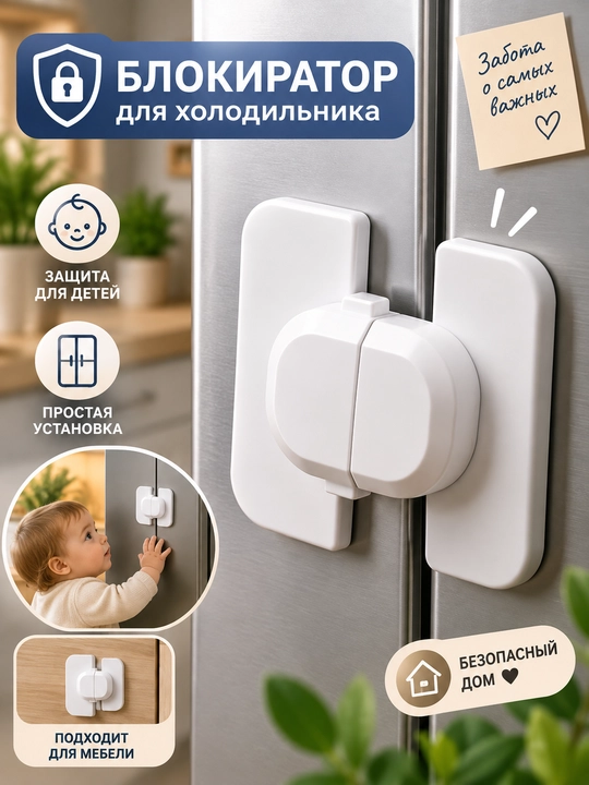 Блокиратор замок для холодильника, безопасность детей - 
