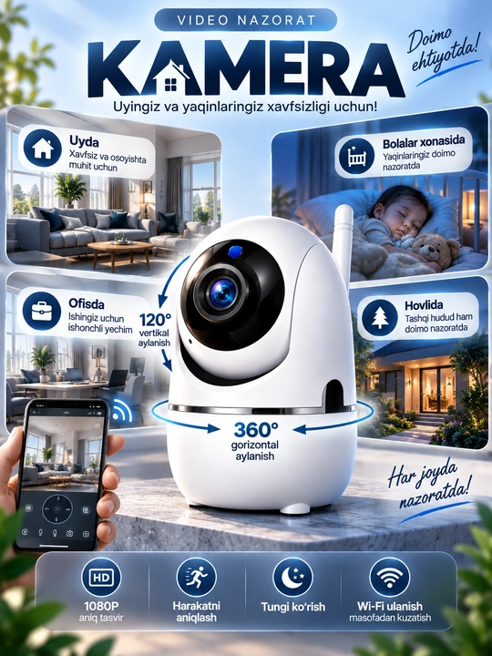 Wi-Fi Камера IP видеонаблюдения PTZ