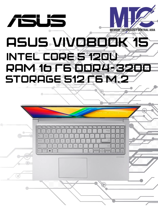 ASUS Vivobook 15 Core 5 120U / 16GB / 512GB SSD / 15.6″ FHD noutbuki