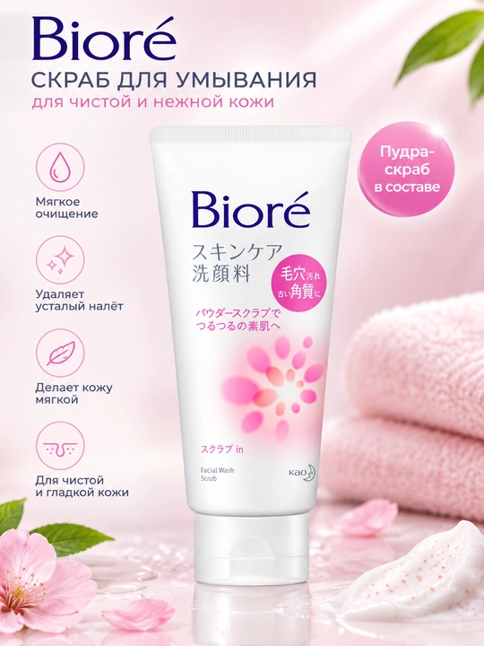 Bioré yuz uchun yuvish skrabi - 