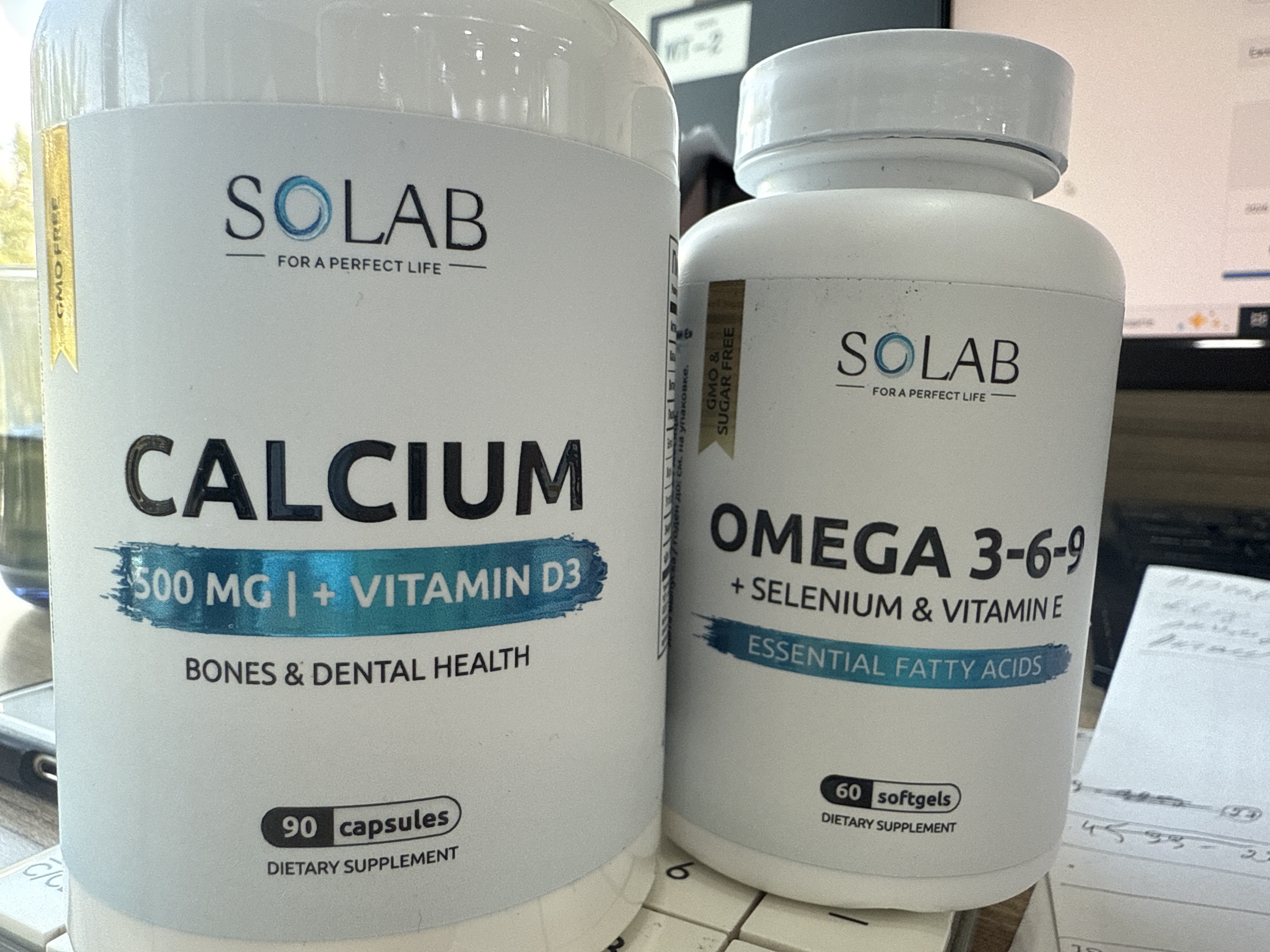 Omega 3-6-9, SOLAB, Selen va E vitamini bilan, 60 kapsula
