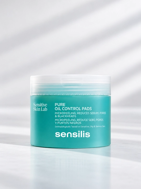 Диски-микропилинг для лица от чёрных точек Sensilis Pure Oil Control Pads, 60 шт