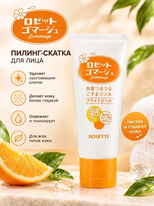 Rosette Gommage Bright Peel — yuz uchun piling-skatka - 
