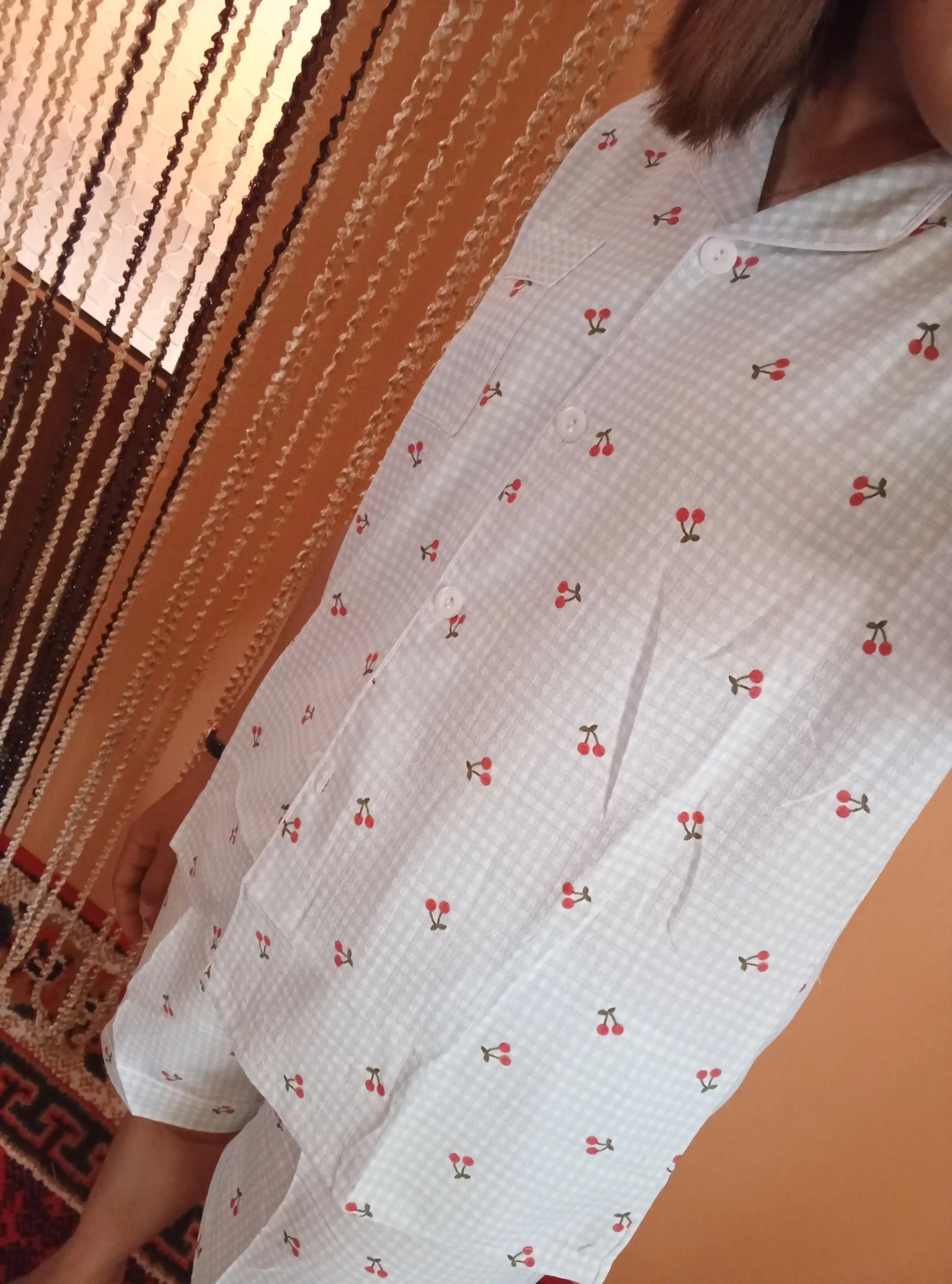 Пижама женская летняя, комплект из 2 предметов, рубашка и шорты, M-XL