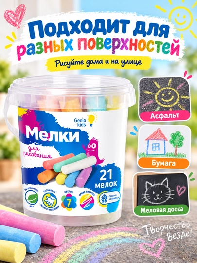 Мелки для рисования, GENIO KIDS-ART