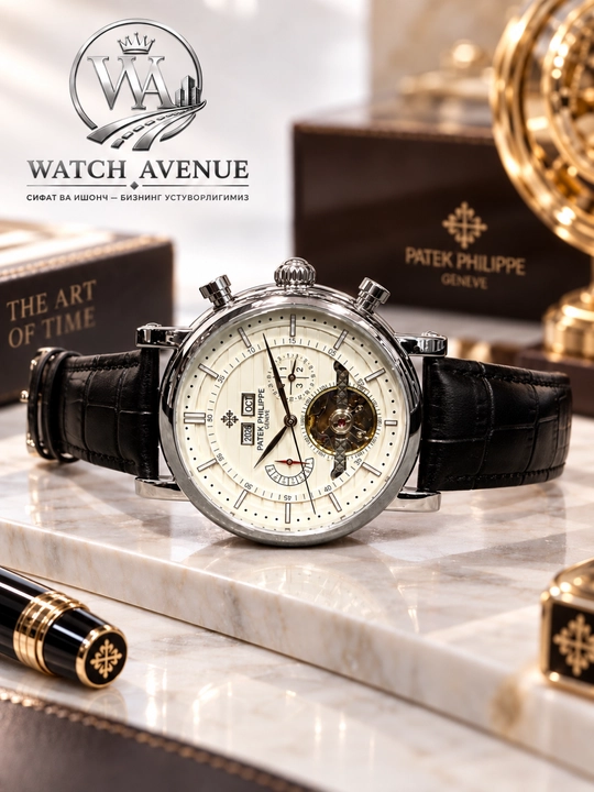 Patek Philippe Complications Automatic Silver — часы с 4 функциями