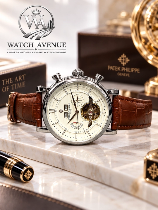 Patek Philippe Complications Automatic Silver — часы с 4 функциями