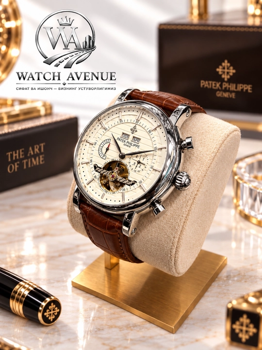Patek Philippe Complications Automatic Silver — часы с 4 функциями