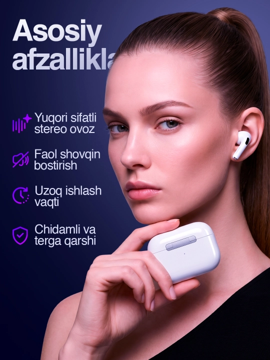 Quloqchin, naushnik,Simsiz quloqchin,musiqa tinglash va suhbatlashish uchun qulay