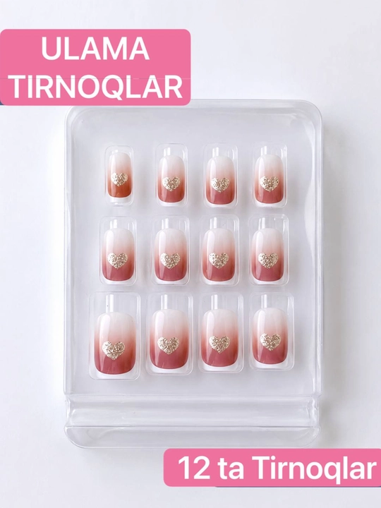 Tirnoqlar, Suniy tirnoq, Ulama tirnoqlar to‘plami, 12 va 24 dona, tirnoq, sun'iy tirnoq