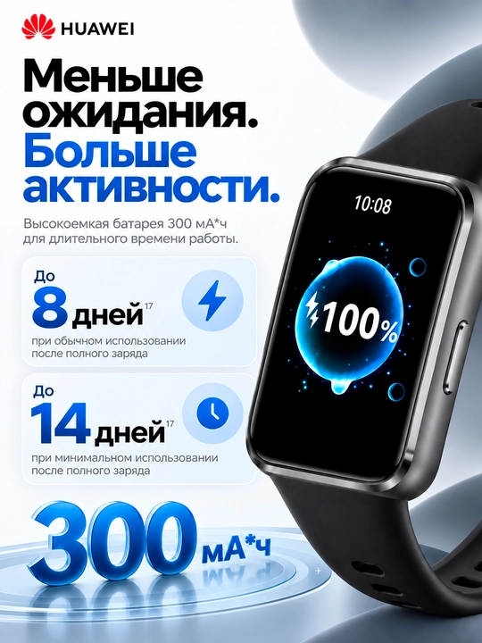 Фитнес браслет HUAWEI Band 11 AMOLED Bluetooth 6.0 14 дней автономности 5ATM