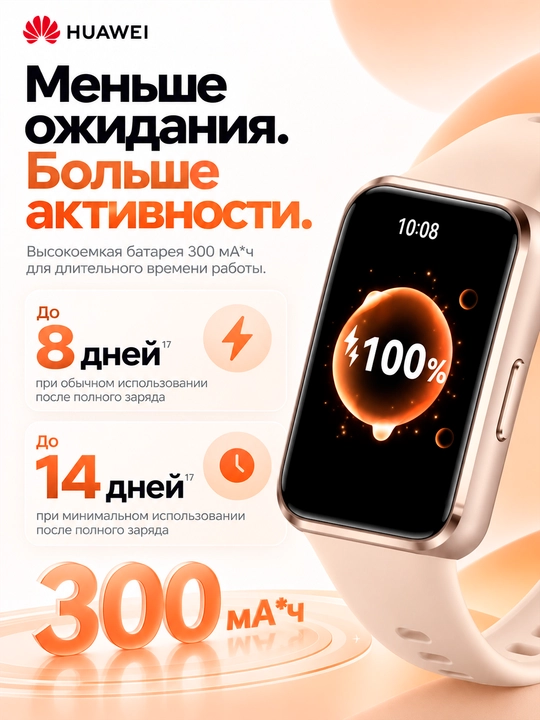 Фитнес браслет HUAWEI Band 11 AMOLED Bluetooth 6.0 14 дней автономности 5ATM