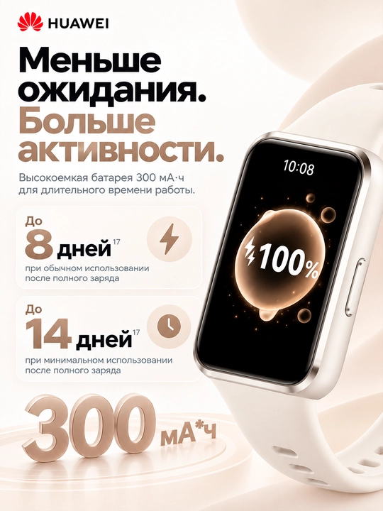 Фитнес браслет HUAWEI Band 11 AMOLED Bluetooth 6.0 14 дней автономности 5ATM