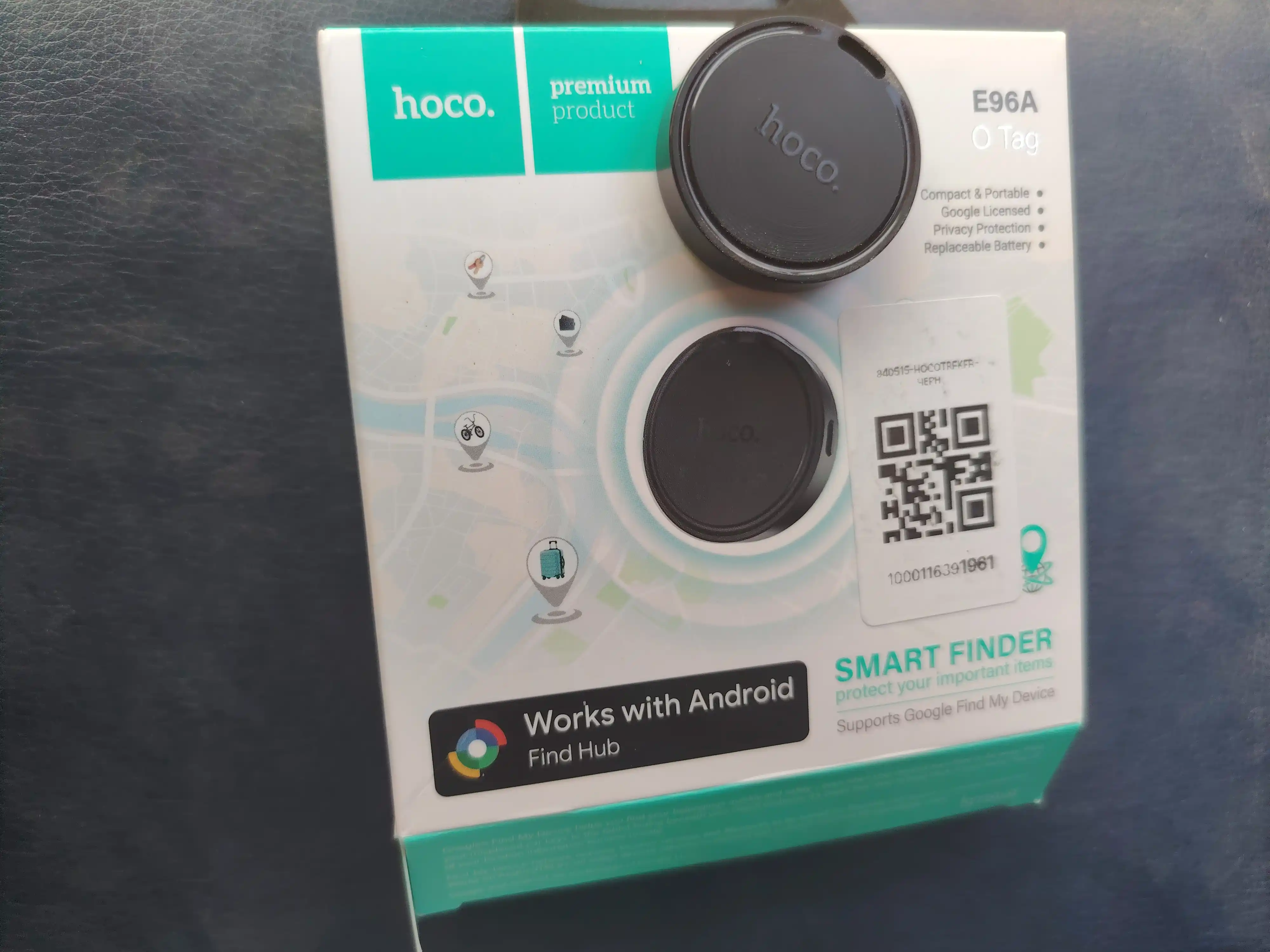 Sifatli aqlli Bluetooth GPS treker Android uchun Google Find My Device orqali ishlaydi