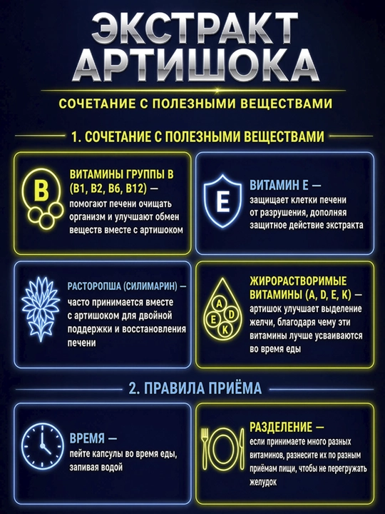 GLS Artishok + B3 vitamini 300 mg, jigar, ovqat hazm qilish va moddalar almashinuvi uchun, 60 kapsula