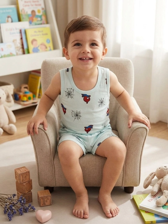 Bolalar uchun ichki kiyim to‘plami — mayka va shortik, 1–8 yosh - 