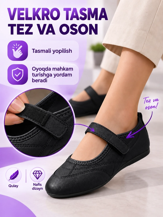 Ayollar uchun baletkalar va tuflilar,lofetlar zamonaviy dizayndagi, yengil va qulay, 36-40