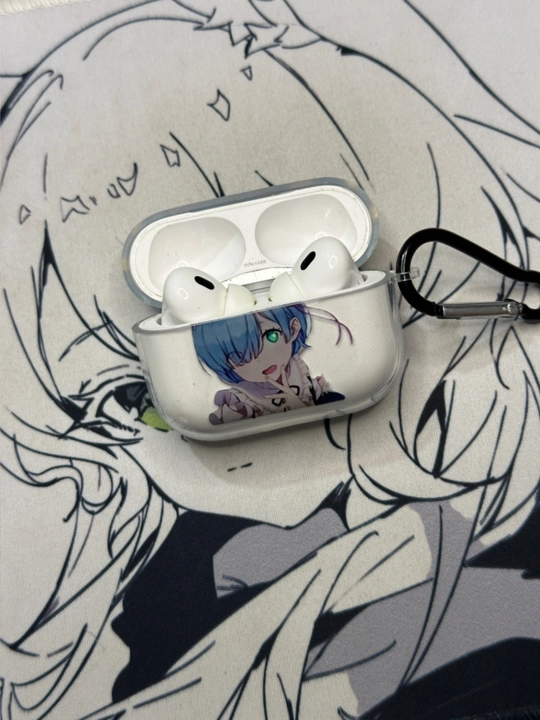 Прозрачный чехол для AirPods с аниме-принтом, разные дизайны