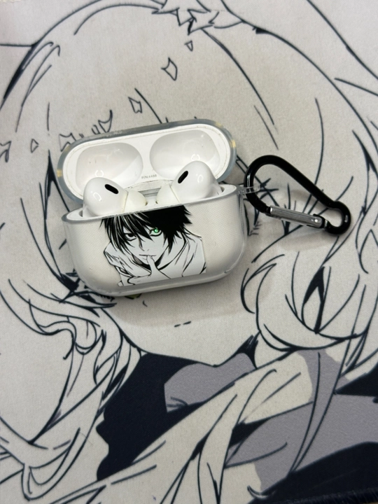 Прозрачный чехол для AirPods с аниме-принтом, разные дизайны