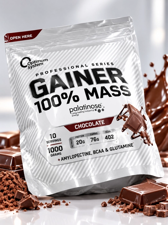 Optimum System Gianer 100% mass 1000g, гейнер для набора массы