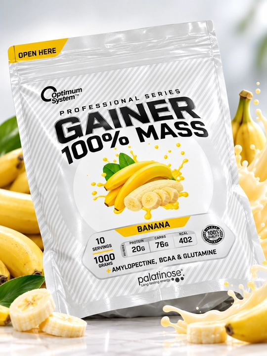 Optimum System Gianer 100% mass 1000g, гейнер для набора массы