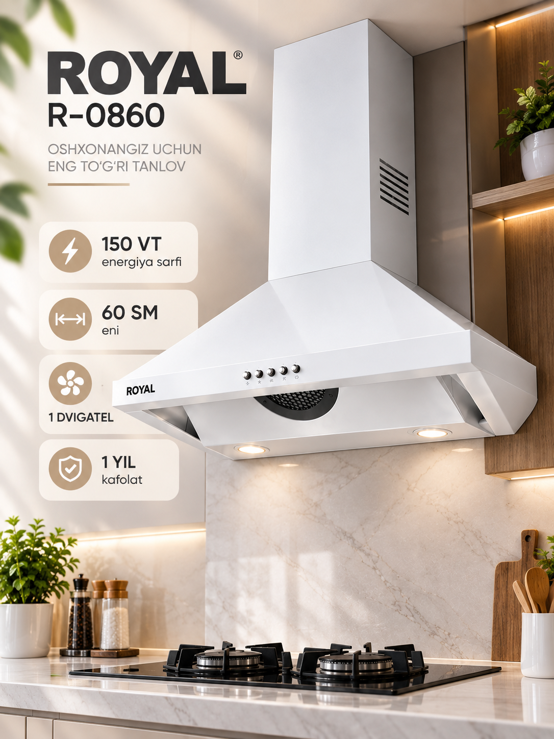 Кухонные вытяжка R-0860 - 