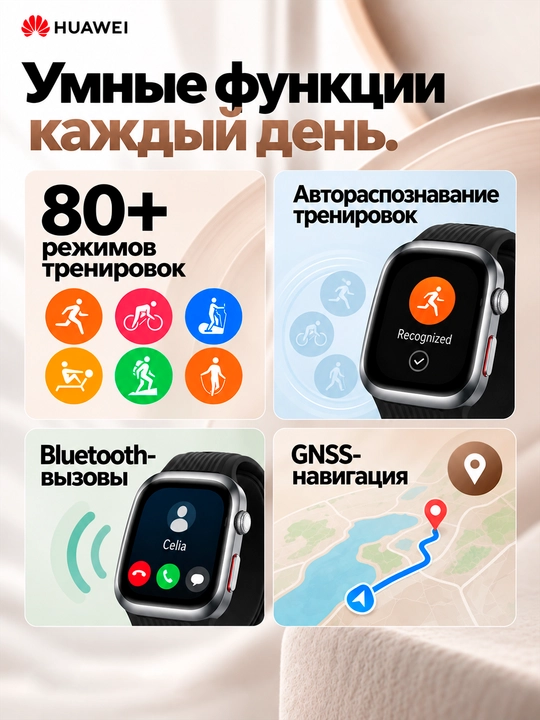 Смарт часы HUAWEI WATCH D2 AMOLED NFC ЭКГ измерение давления IP68 Bluetooth 5.2