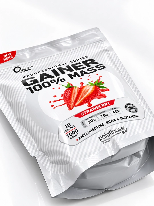 Optimum System Gianer 100% mass 1000g, гейнер для набора массы