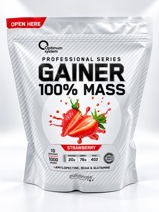 Optimum System Gianer 100% mass 1000g, гейнер для набора массы - 