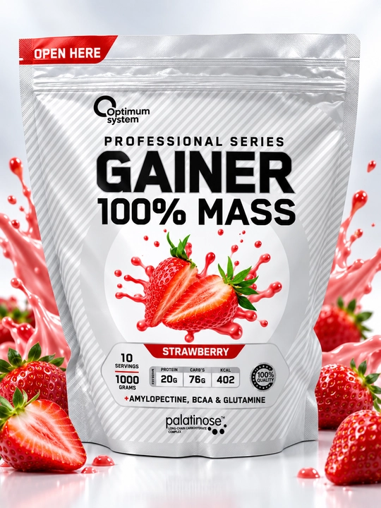 Optimum System Gianer 100% mass 1000g, гейнер для набора массы
