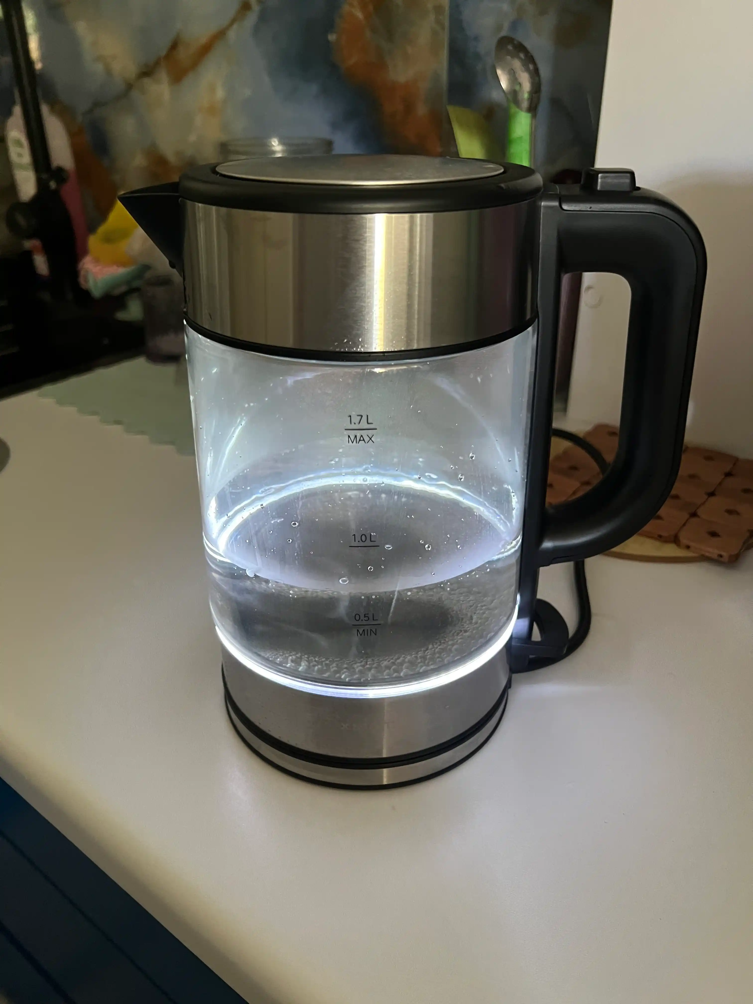 Elektr choynak Xiaomi Electric Glass 1.7 litr, shishali va zamonaviy, havfsiz tez qaynash