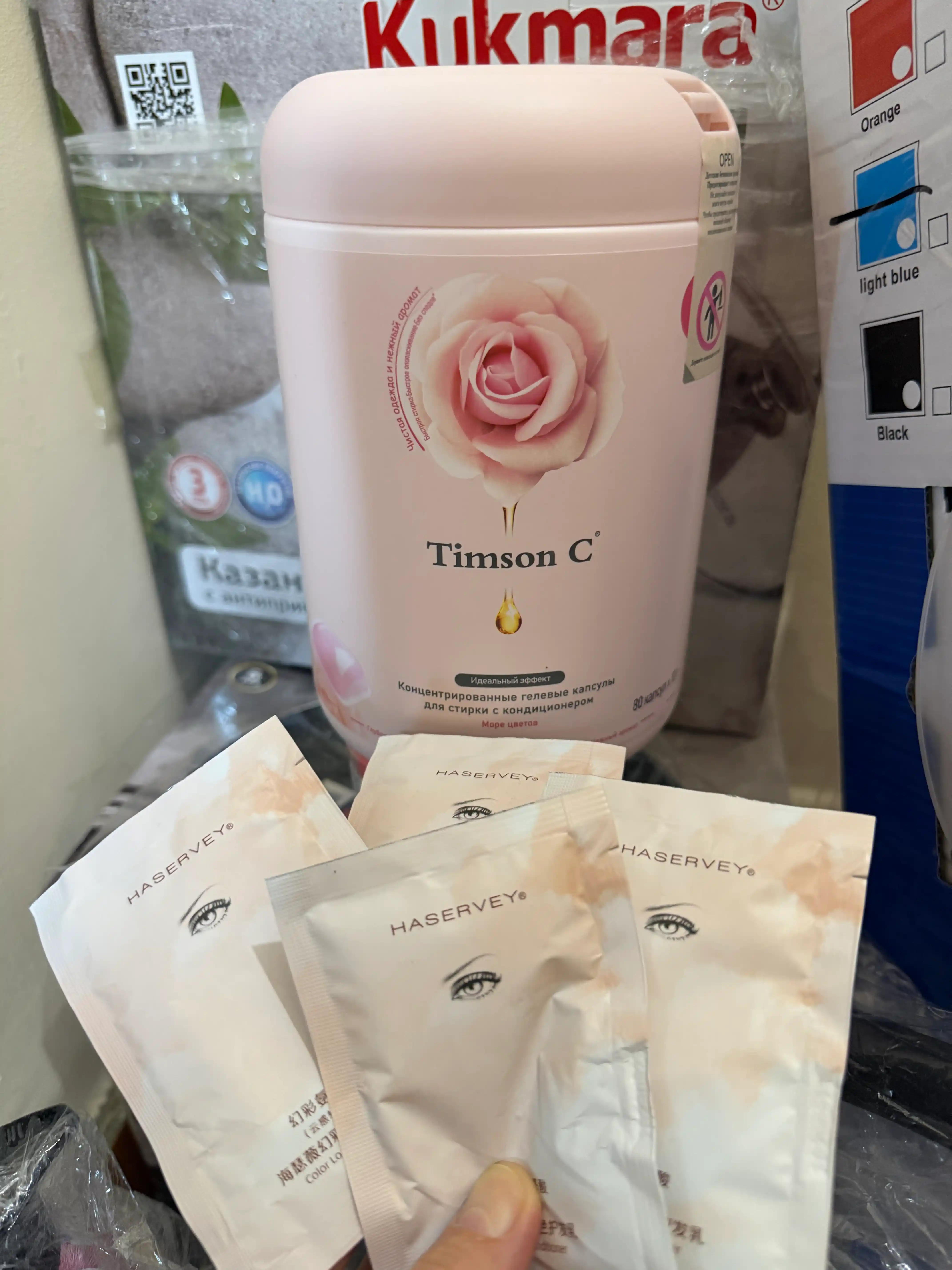 Капсулы для стирки Timson C – с приятным ароматом «Rosa» и «Pomelo Rose», формула 4 в 1
