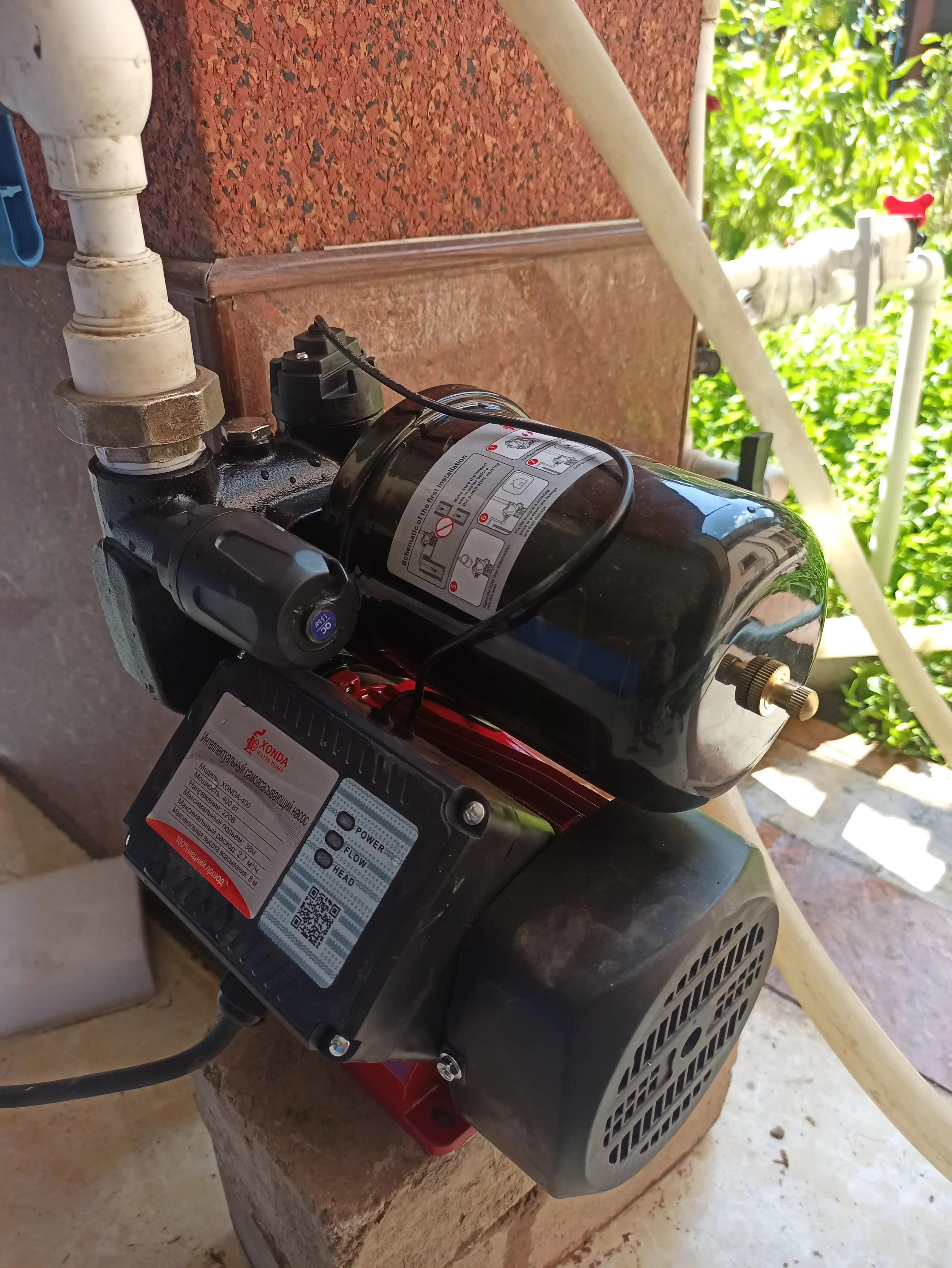 Honda-400 avtomatik suv nasosi, booster 370w, 220v, 38 m, quruq ishlashdan himoya