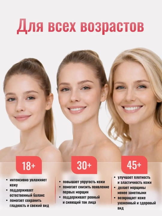 Крем для лица антивозрастной с коллагеном и муцином улитки для омоложения кожи, 80 г
