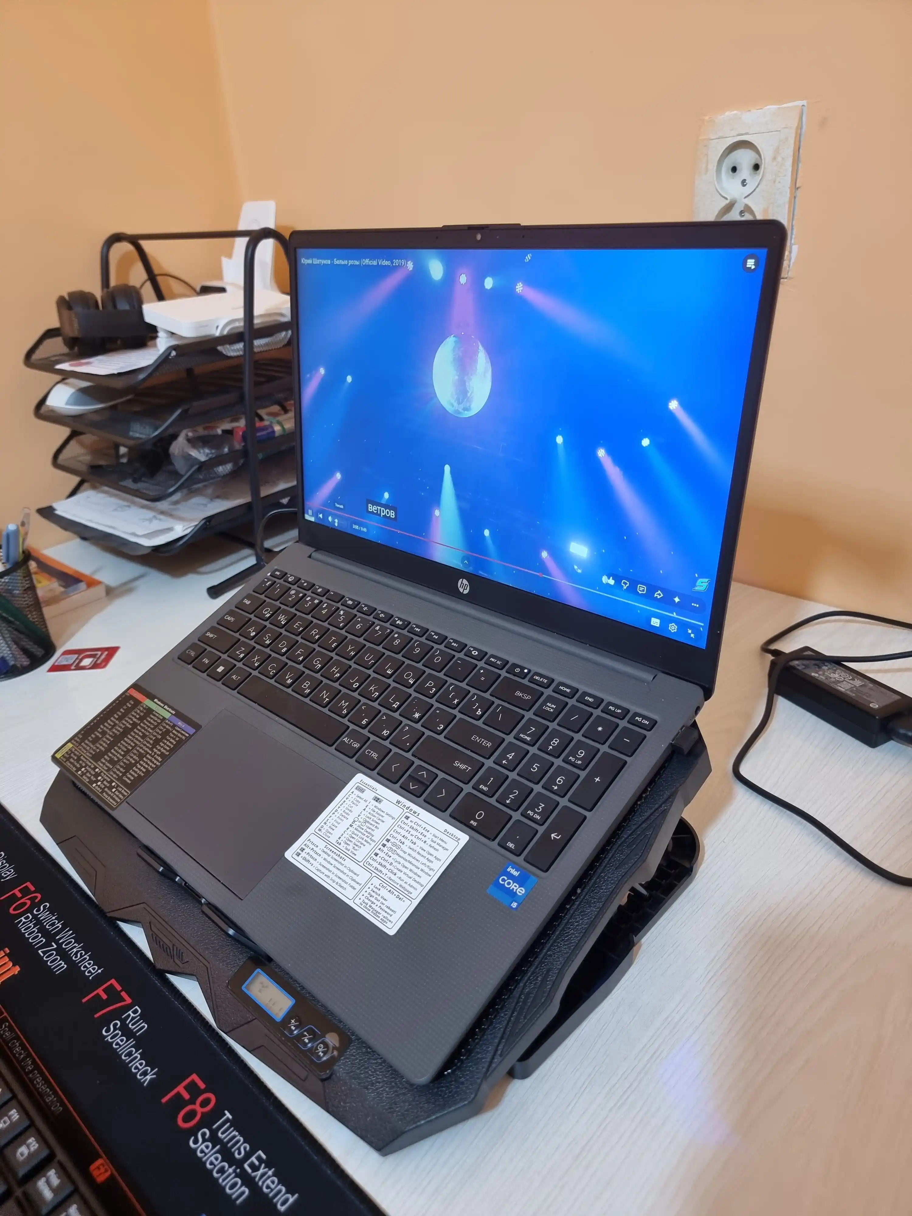 Подставка для ноутбука с охлаждением, 4 вентилятора, USB, LED, регулируемый угол, 18