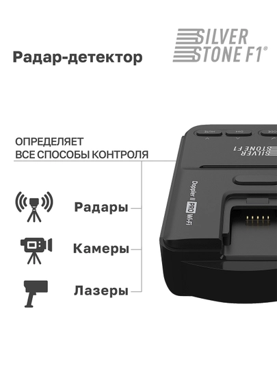 Радар-детектор SilverStone F1 DOPPLER II PRO Wi-Fi