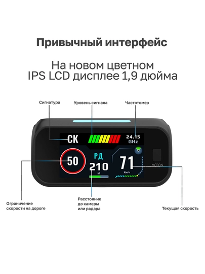 Радар-детектор SilverStone F1 DOPPLER II PRO Wi-Fi